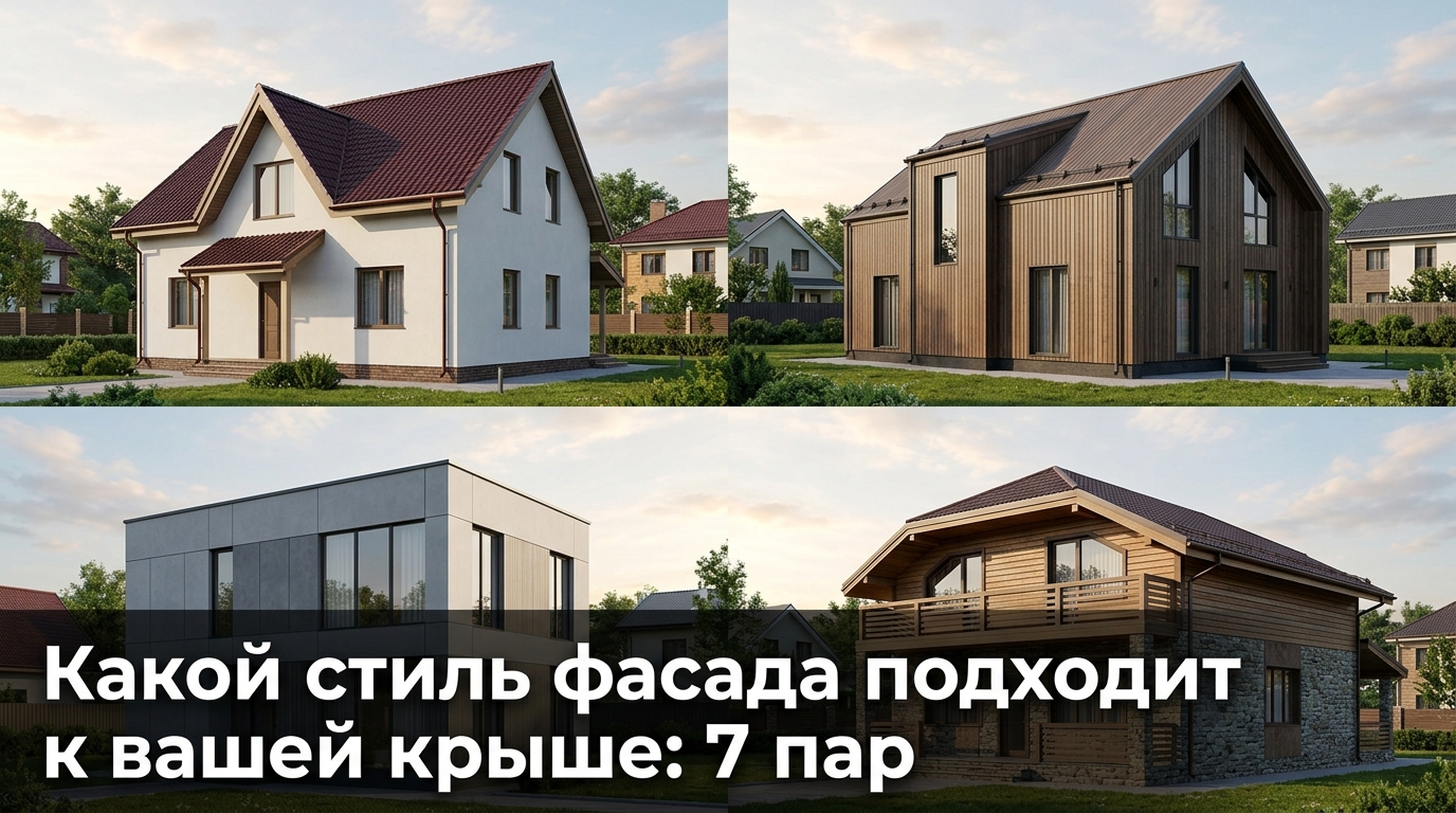 Какой стиль фасада подходит к вашей крыше — 7 пар