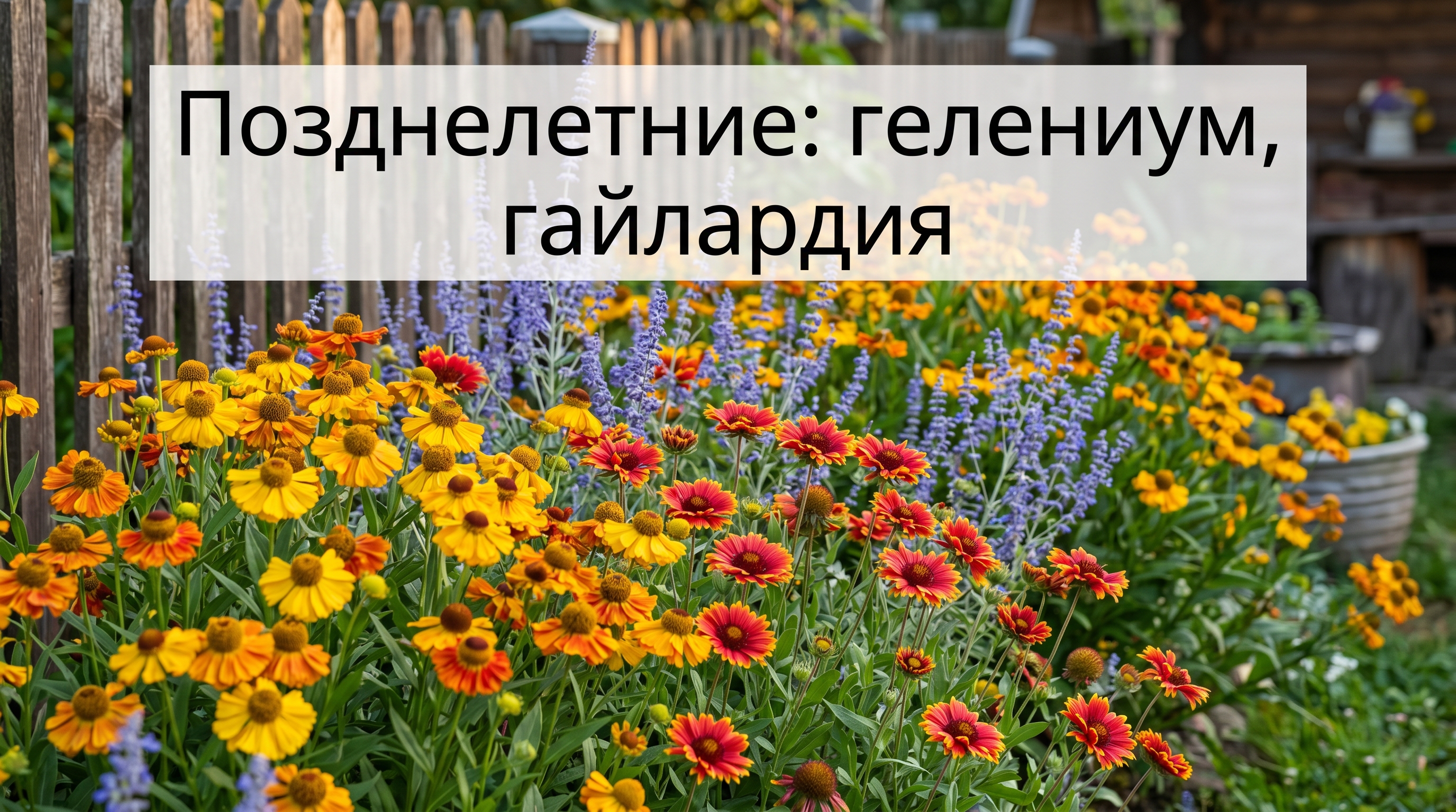 Позднелетние растения — гелениум, гайлардия