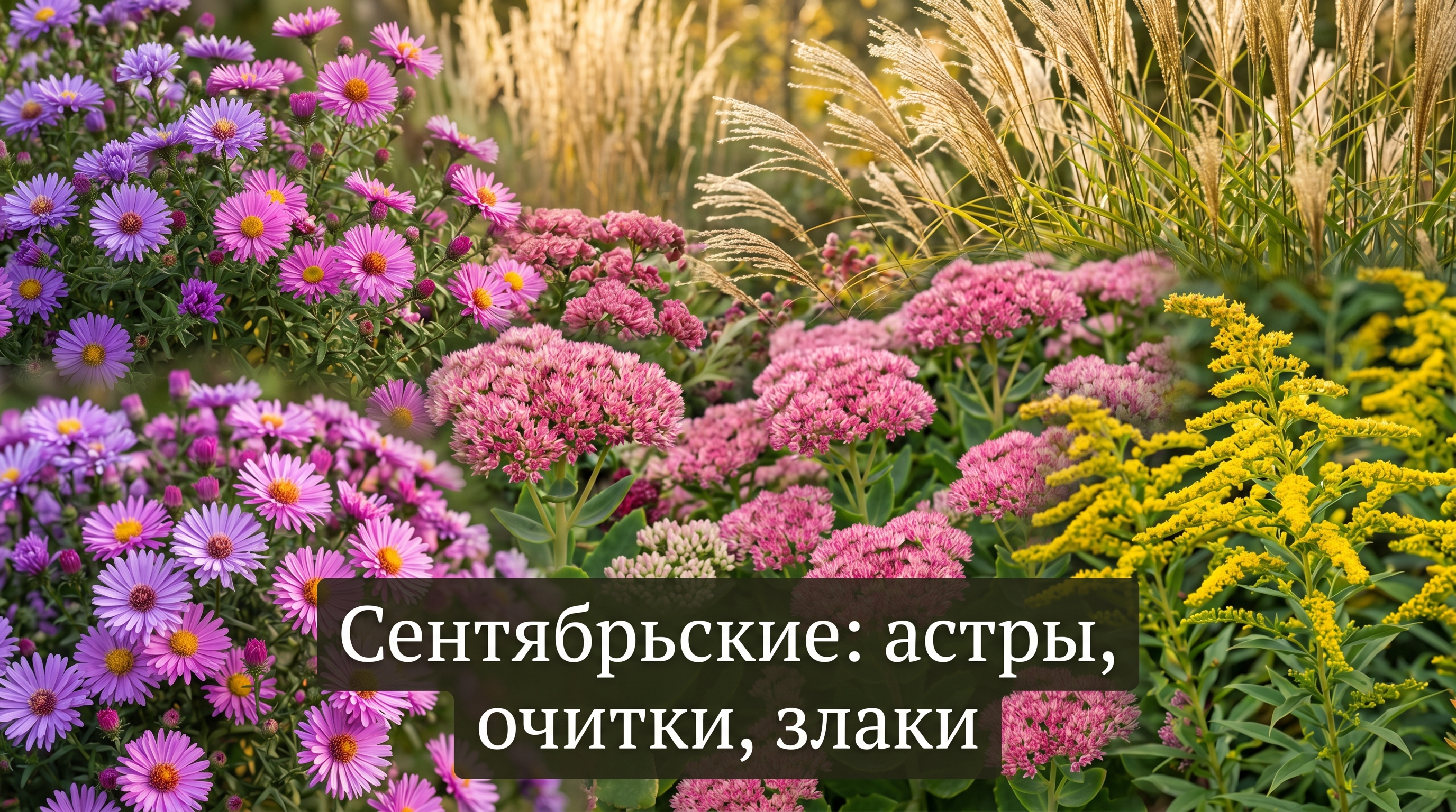 Сентябрьские многолетники — астры, очитки, злаки
