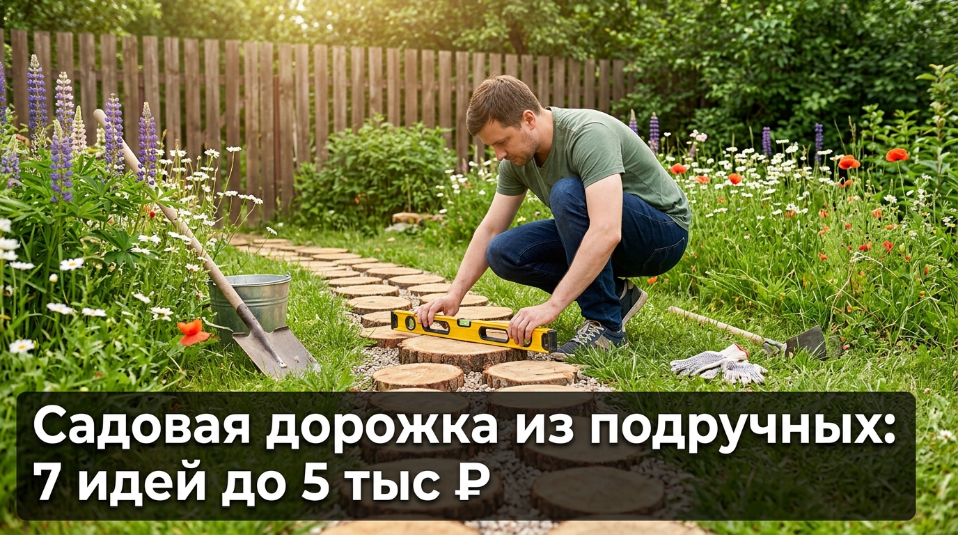 Садовая дорожка из подручных: 7 идей до 5 тыс ₽