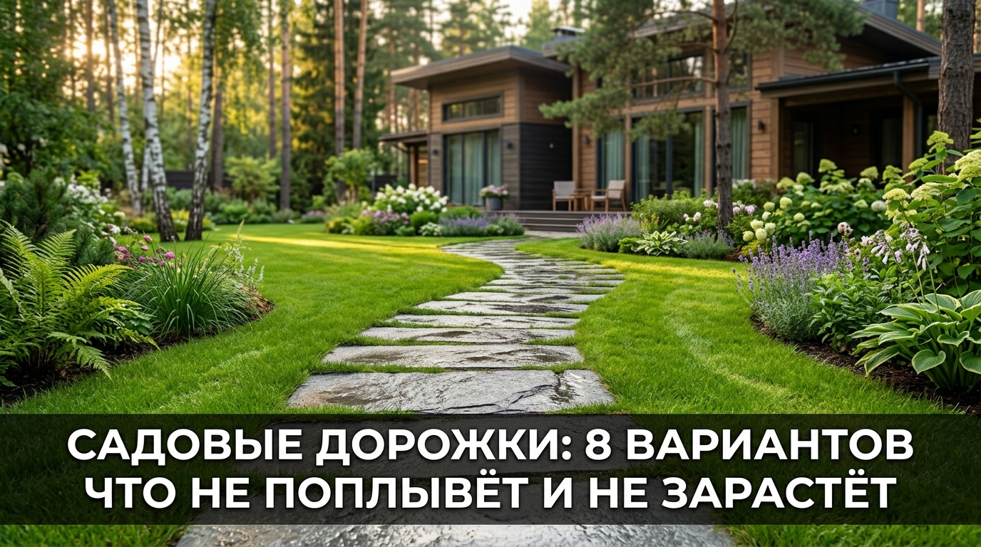 Садовые дорожки: 8 вариантов — что не поплывёт и не зарастёт
