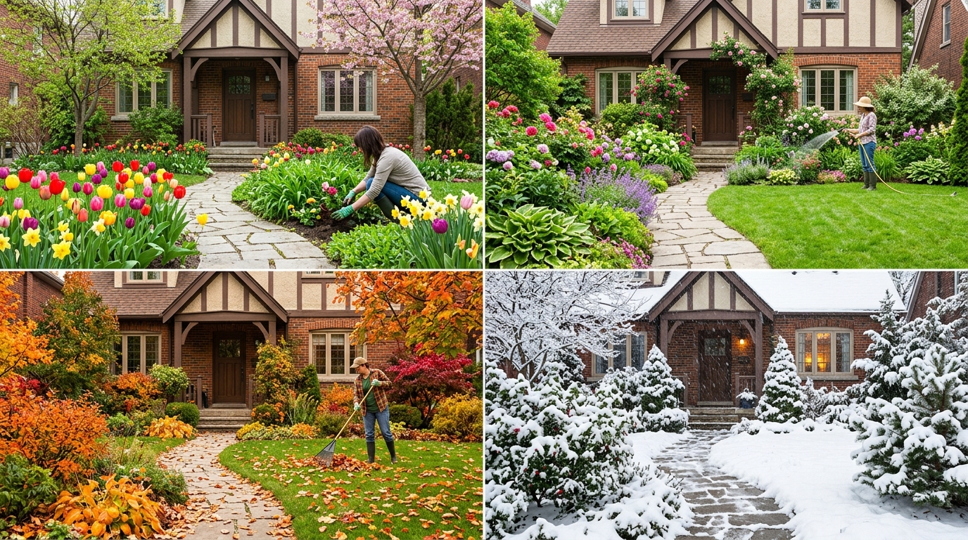 Сезонный уход за палисадником: весна, лето, осень и зима