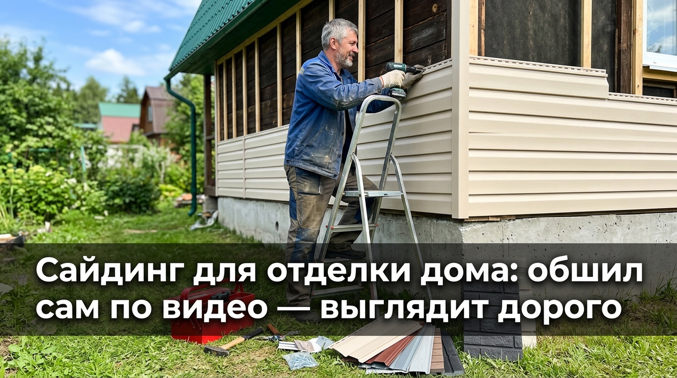 Сайдинг для отделки дома: обшил сам по видео — выглядит дорого