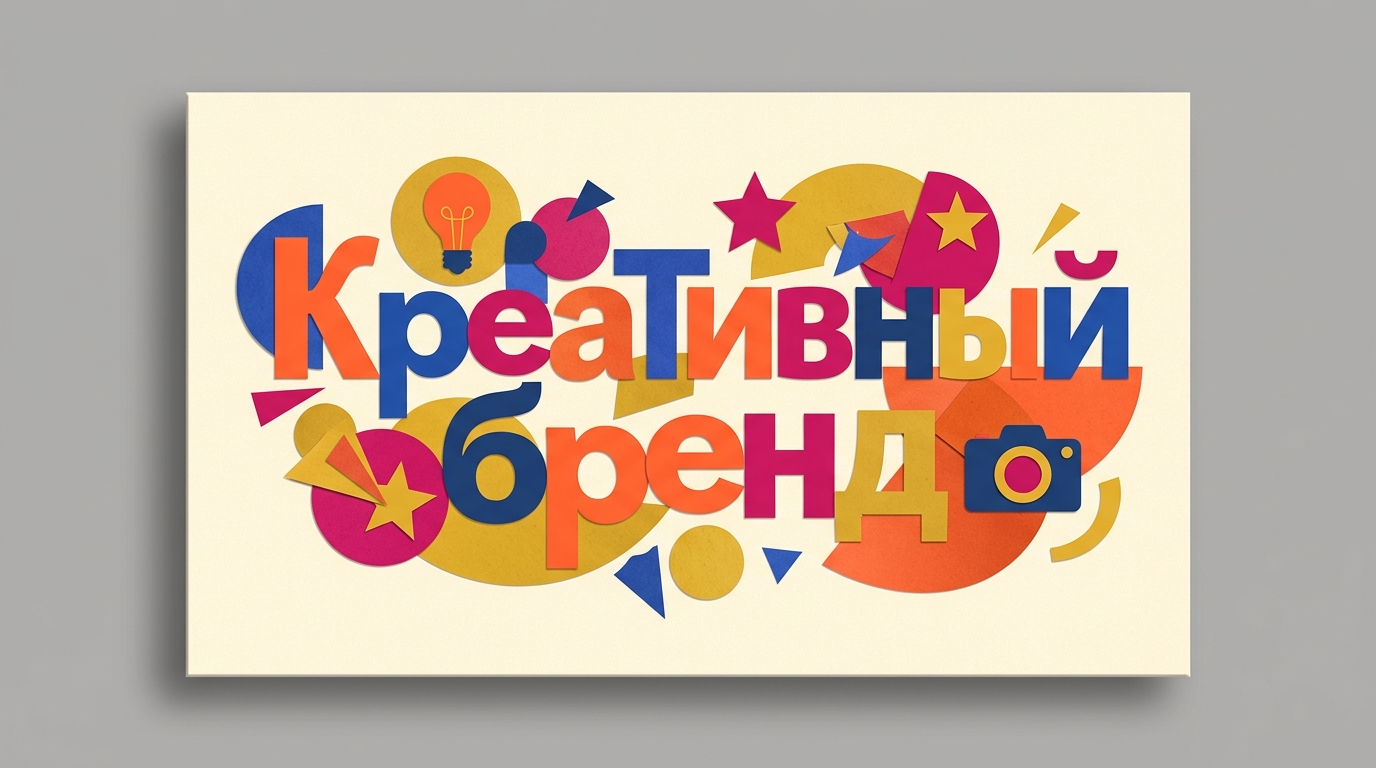 Пример слайда в креативной палитре — оранжевый, маджента, синий