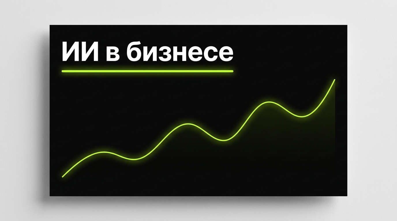 Пример слайда в тёмной теме — чёрный и лаймовый