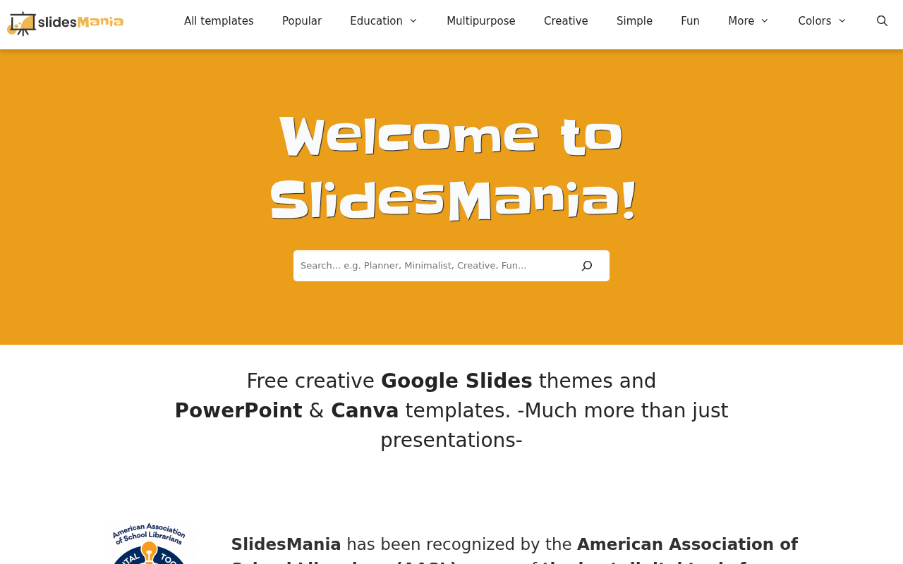 Главная страница SlidesMania с категориями шаблонов