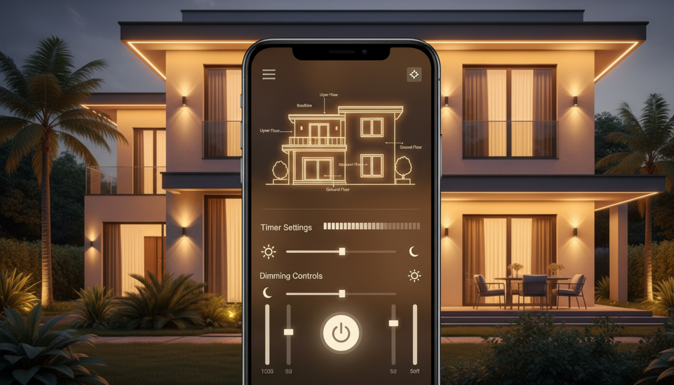 Система умного управления наружным освещением через смартфон