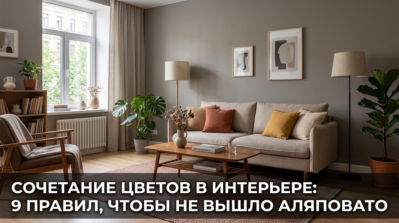 Сочетание цветов в интерьере: 9 правил, чтобы не вышло аляповато