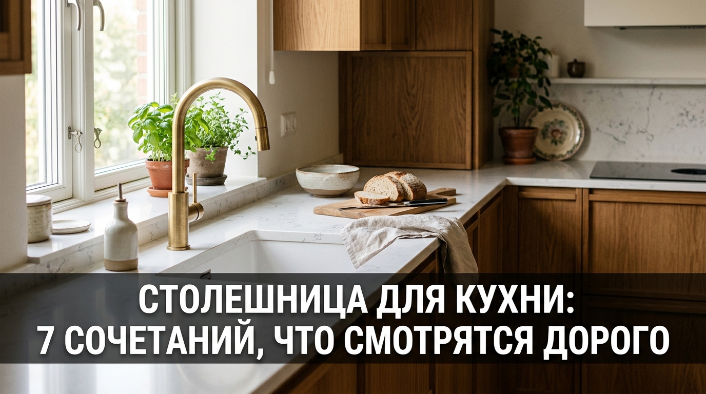 Столешница для кухни: 7 сочетаний, что смотрятся дорого