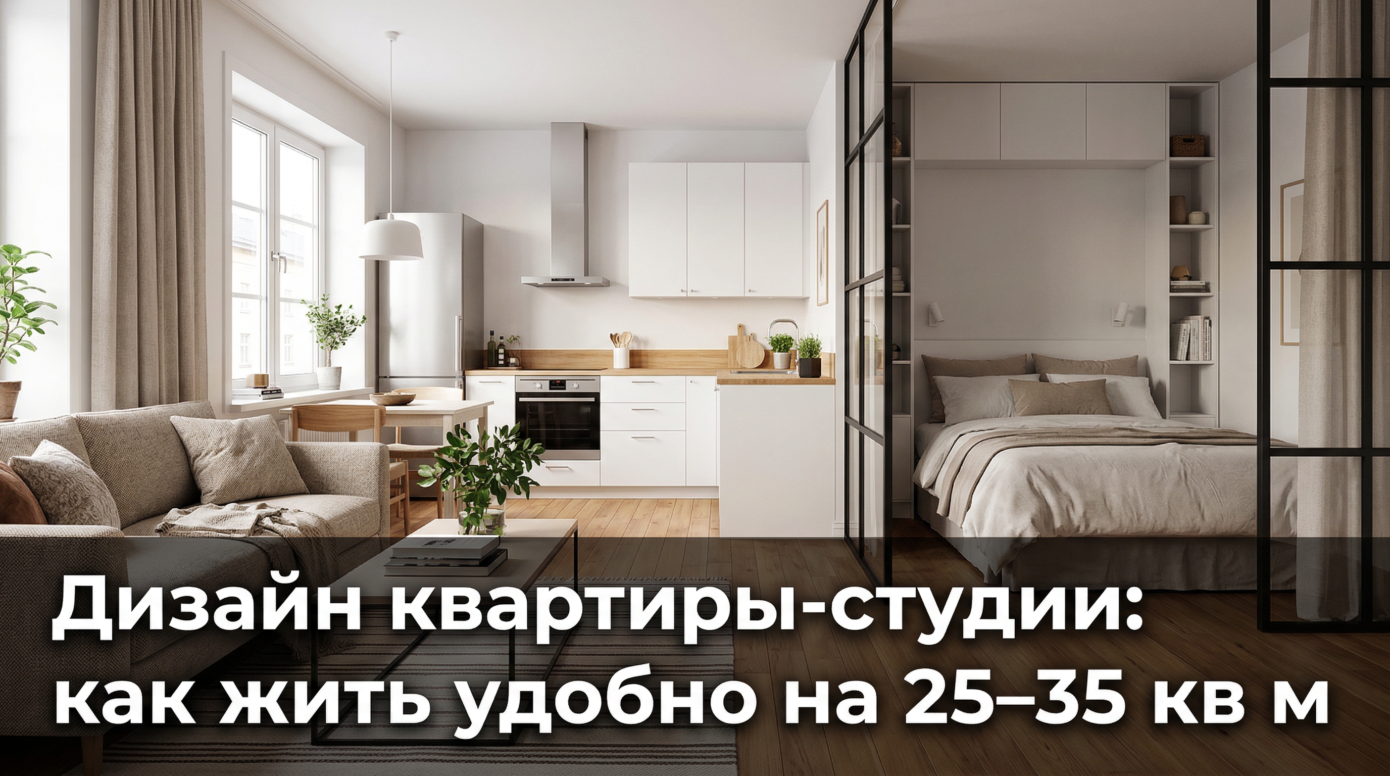 Дизайн квартиры-студии: как жить удобно на 25–35 кв м — Блог RoomGPT ...