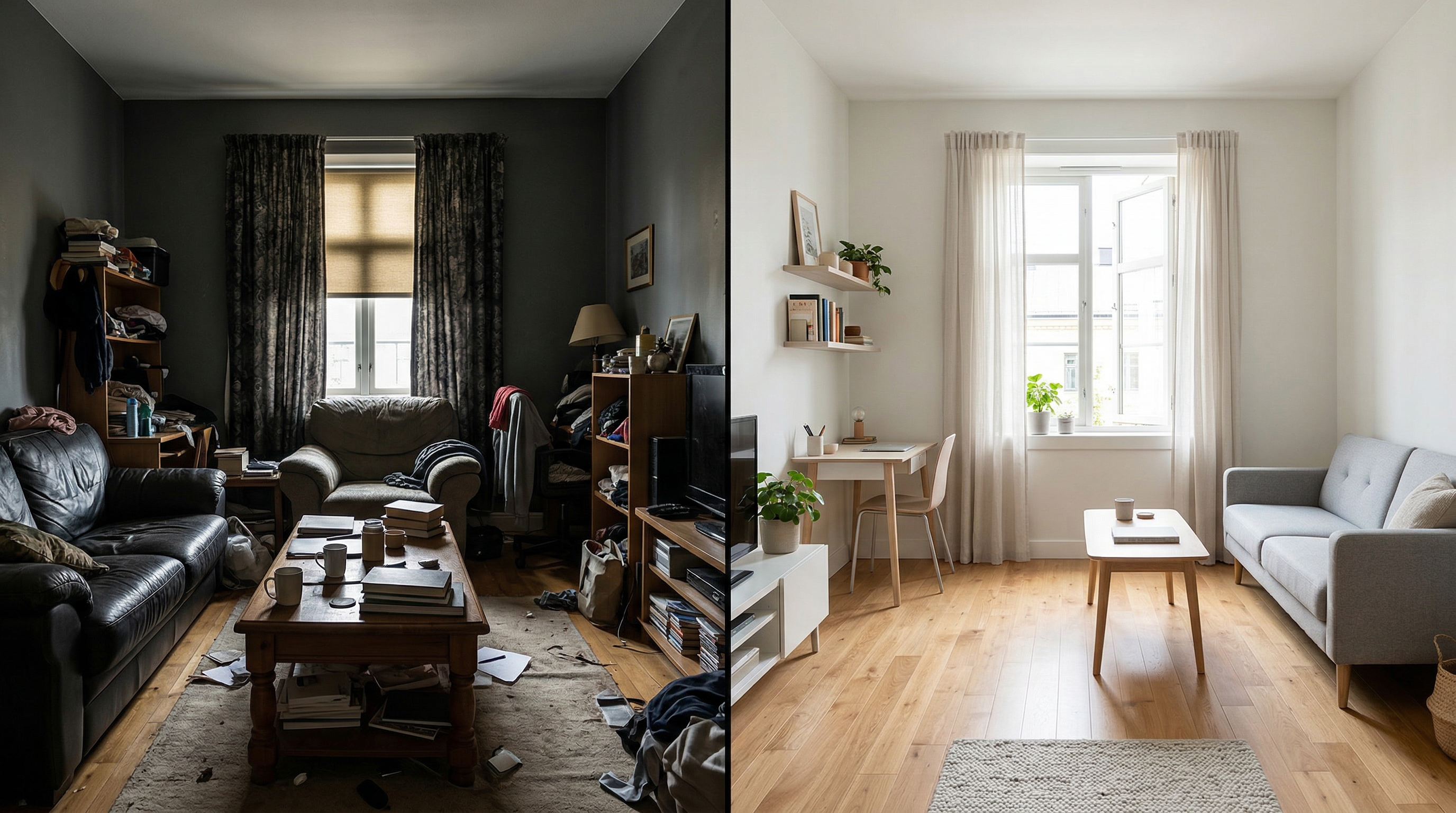Ошибки в дизайне студии и правильное решение — сравнение до и после