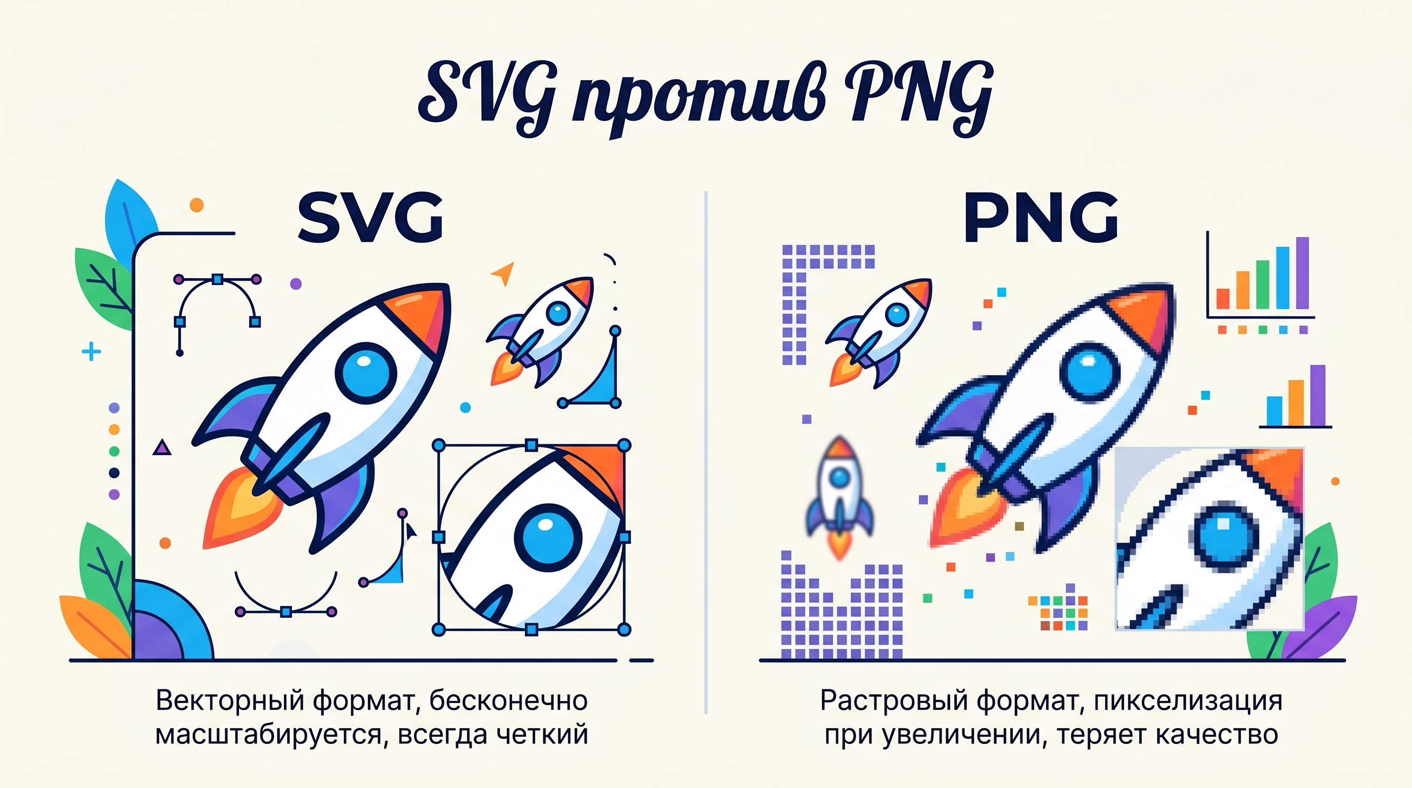 Сравнение SVG и PNG форматов иконок