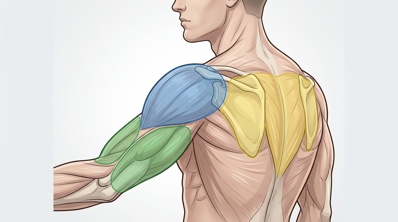 Зоны расположения тату на мужском плече: дельта, передняя часть плеча, лопатка