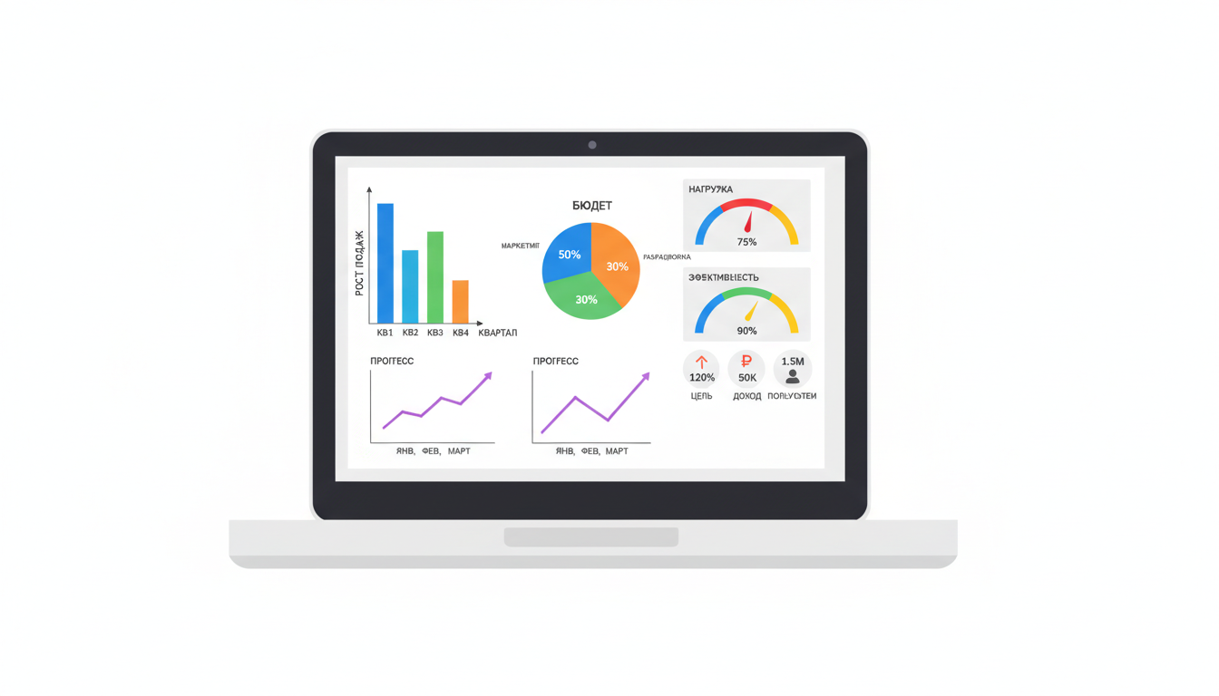 Визуализация данных: графики и диаграммы на экране ноутбука