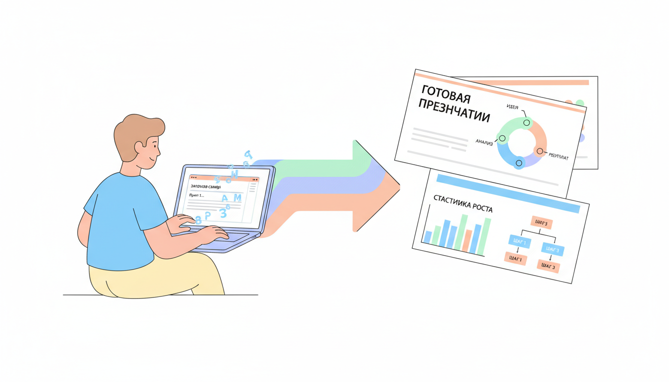 Процесс создания презентации с помощью ИИ: от текста к готовым слайдам