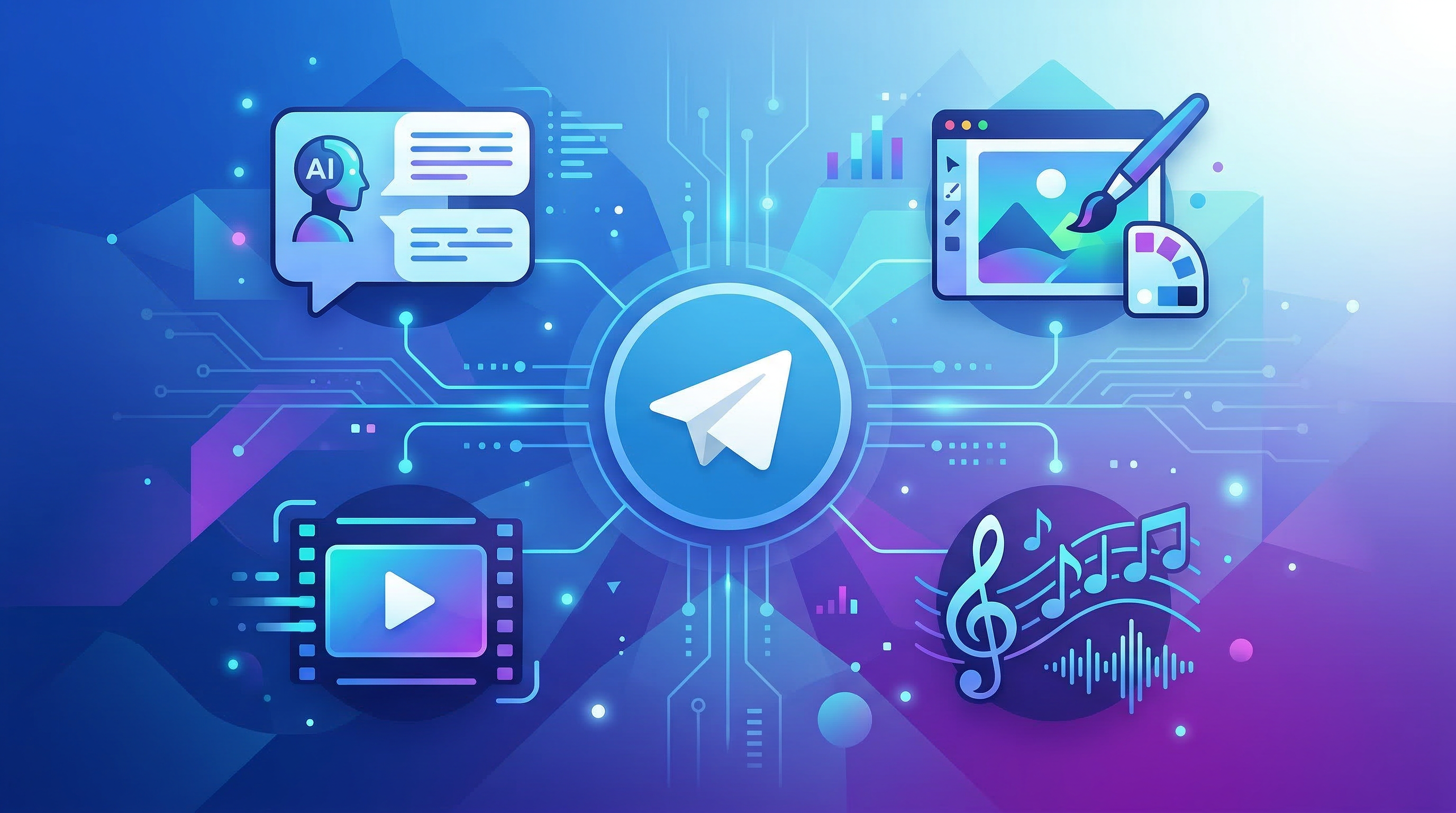 Сравнение возможностей ИИ-ботов в Telegram по категориям задач