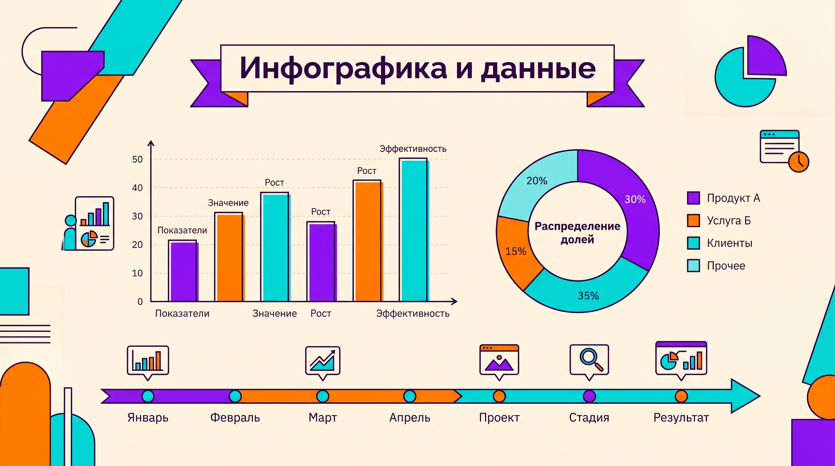 Шаблоны с инфографикой для визуализации данных