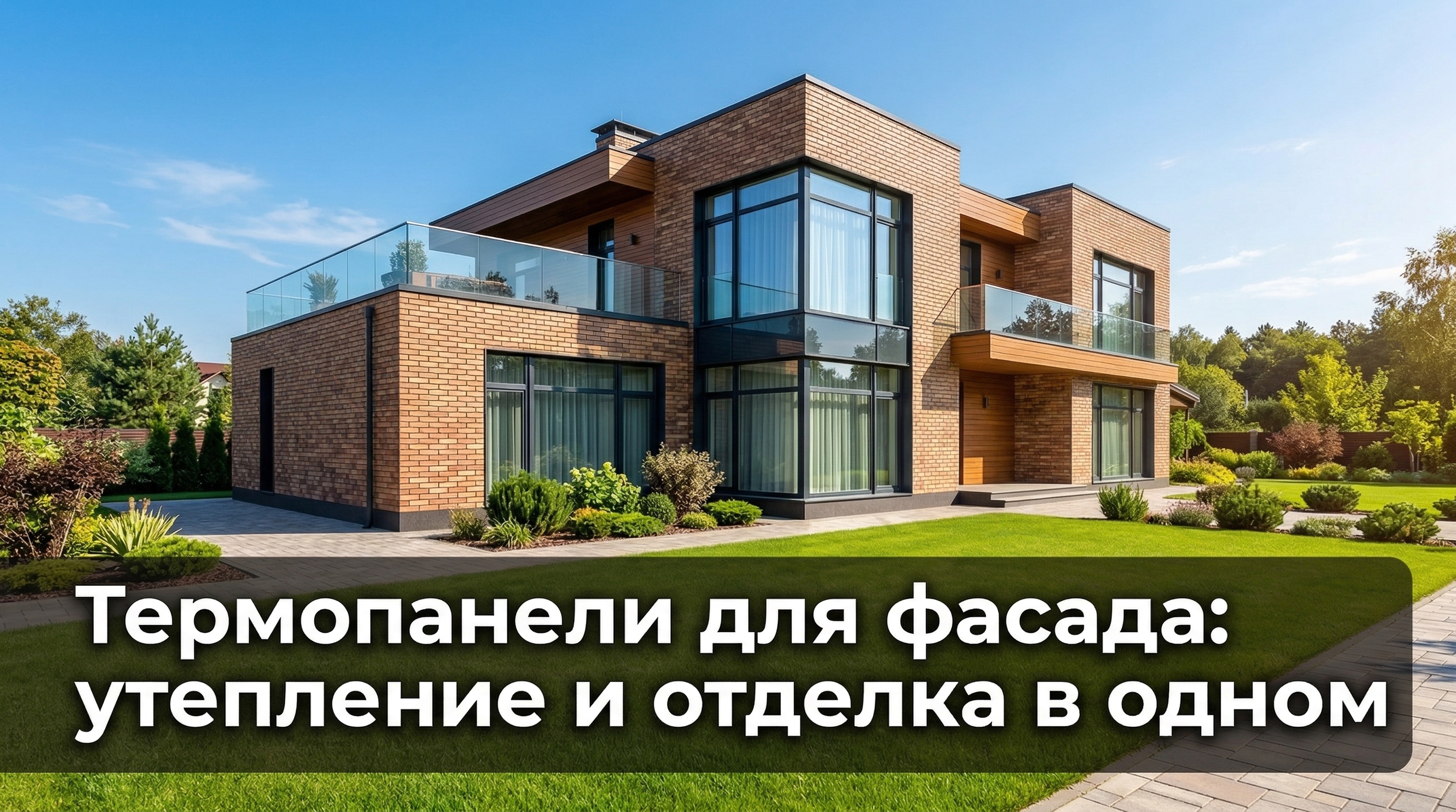 Термопанели для фасада — современный дом с клинкерной облицовкой