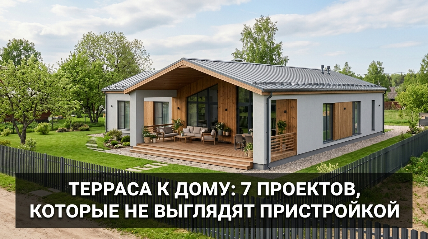Терраса к дому: 7 проектов, которые не выглядят пристройкой