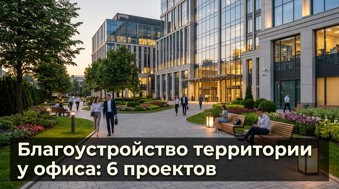 Благоустройство территории у офиса: 6 проектов