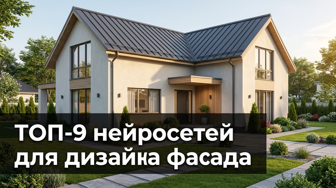 ТОП-9 нейросетей для дизайна фасада дома