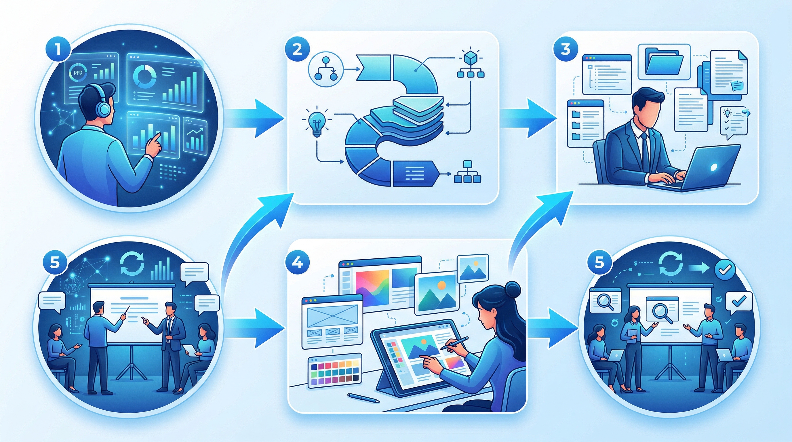 Пошаговая схема создания серии обучающих презентаций