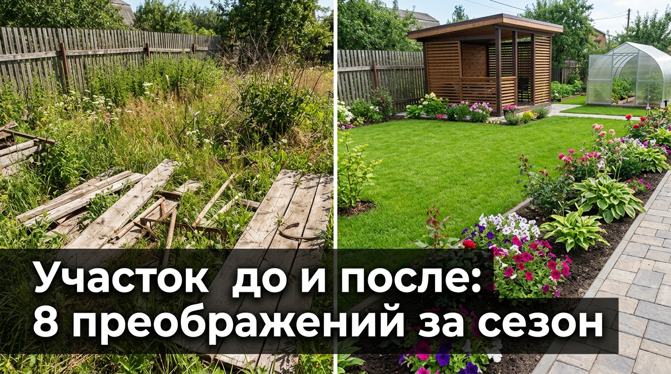 Участок до и после: 8 преображений за один сезон