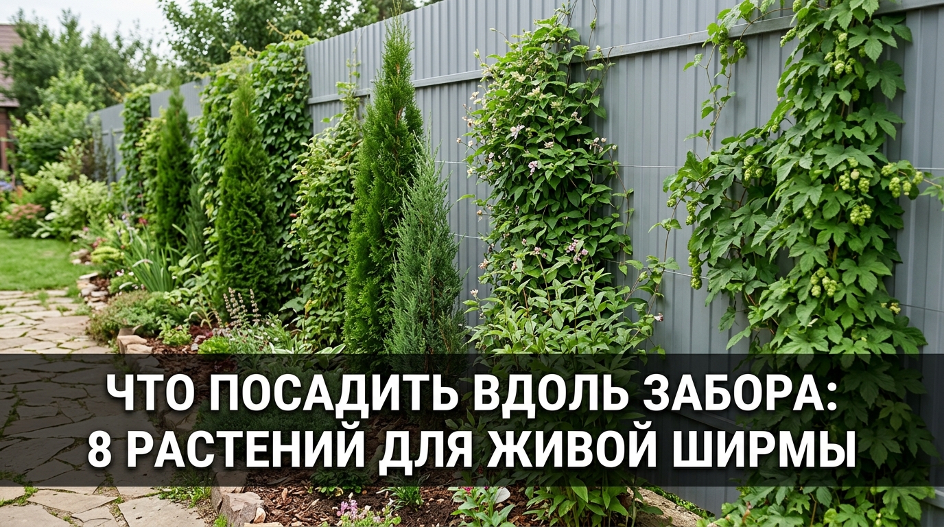 Что посадить вдоль забора: 8 растений для живой ширмы