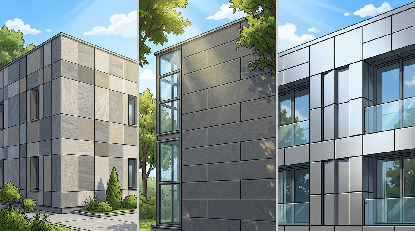 Виды облицовки вентилируемого фасада на здании