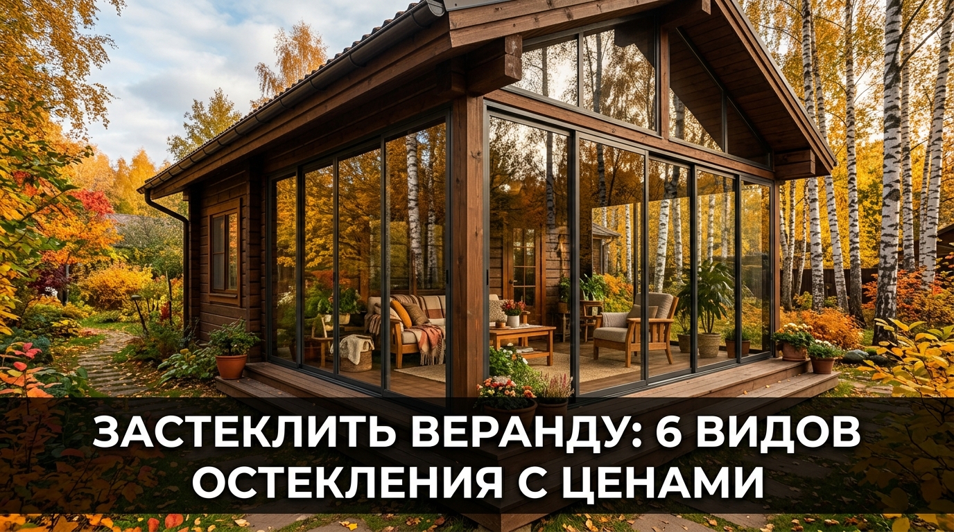 Застеклить веранду: 6 видов остекления с ценами