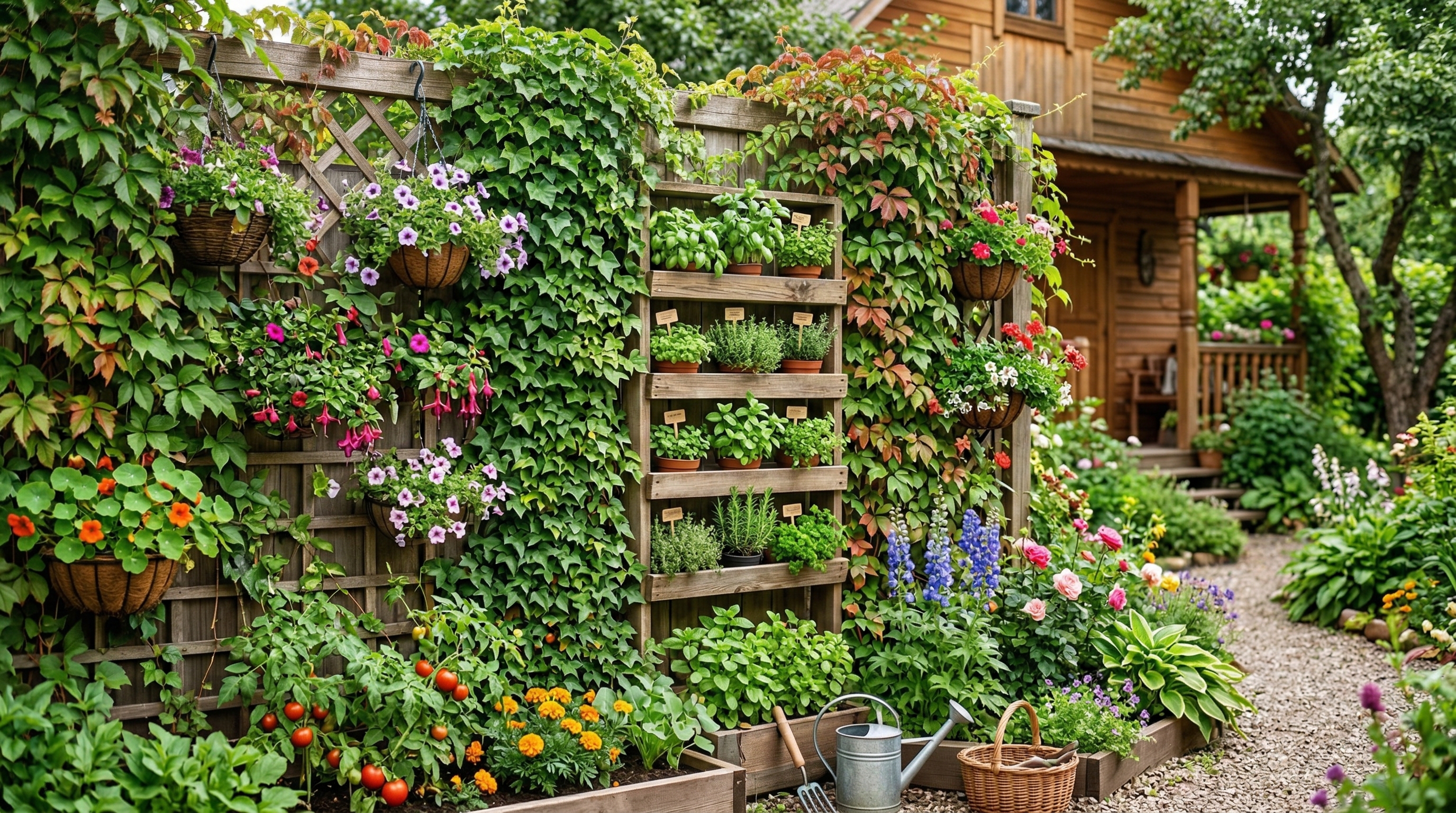 Вертикальное озеленение и живая изгородь на шпалере