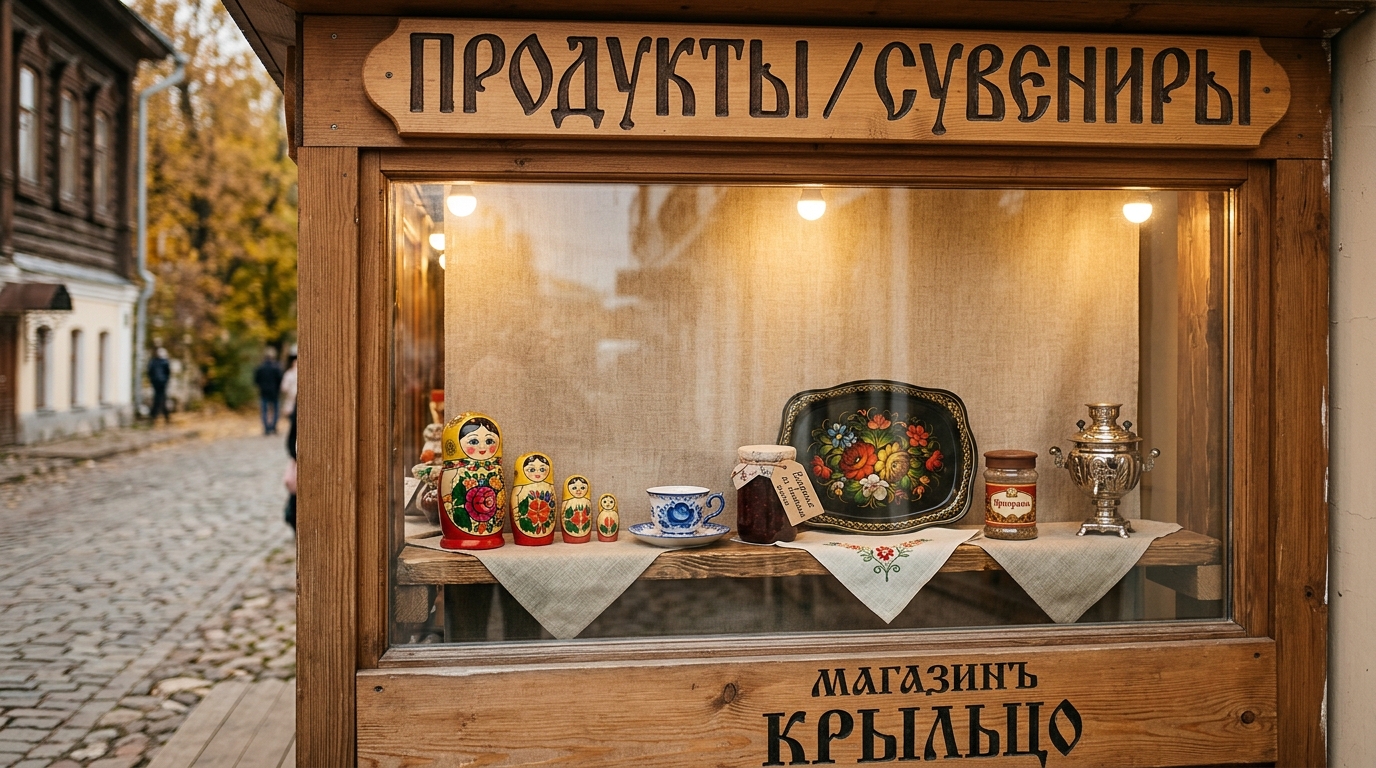 Витрина с чистым задником, отделяющим товар от интерьера