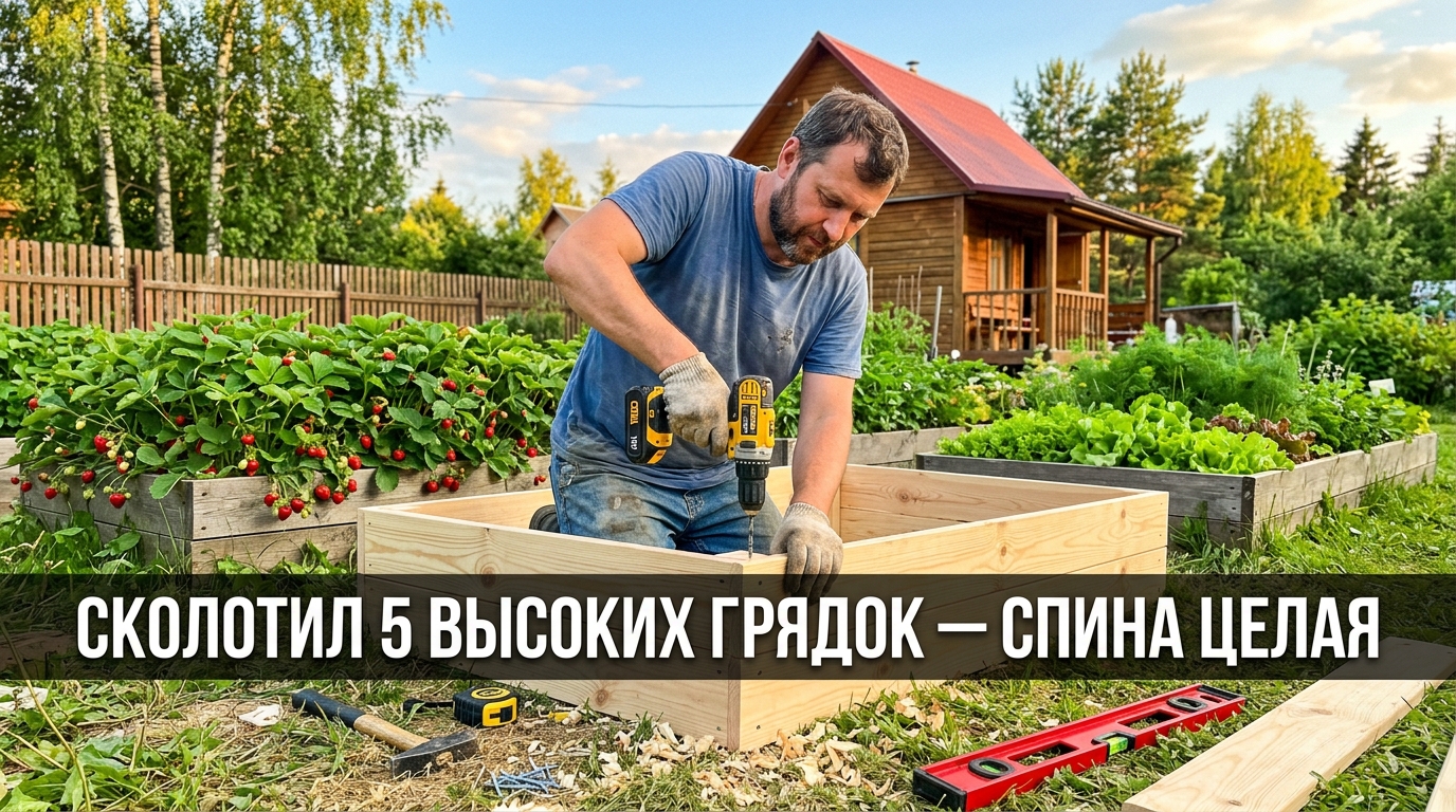 Высокие грядки своими руками — сколотил 5 штук на даче
