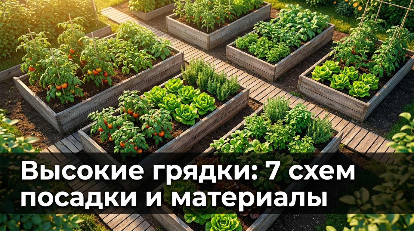 Высокие грядки: 7 схем посадки и материалы — что не сгниёт за сезон