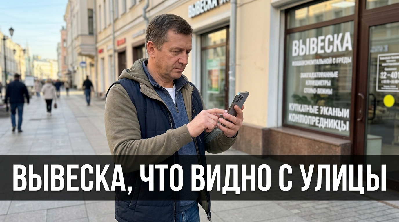 Вывеска для магазина: примерил виды на фото фасада до заказа