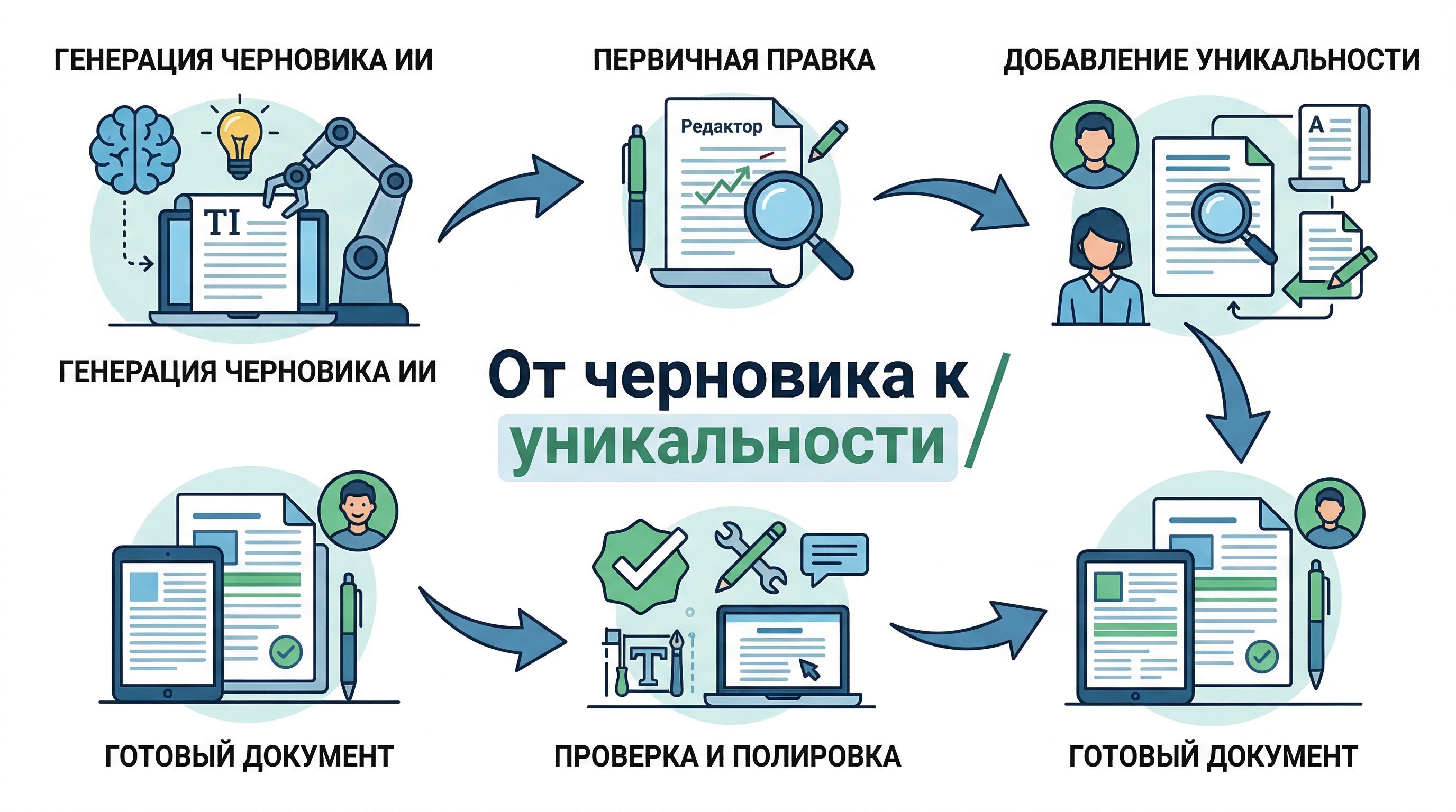 Инфографика — от черновика ИИ к уникальному документу