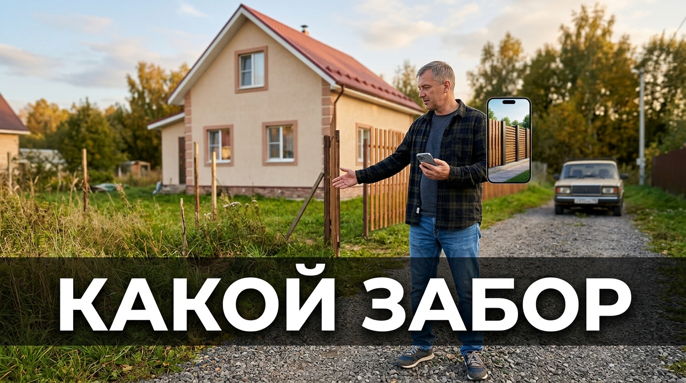 Забор для частного дома: примерил материалы и цвет на фото до установки