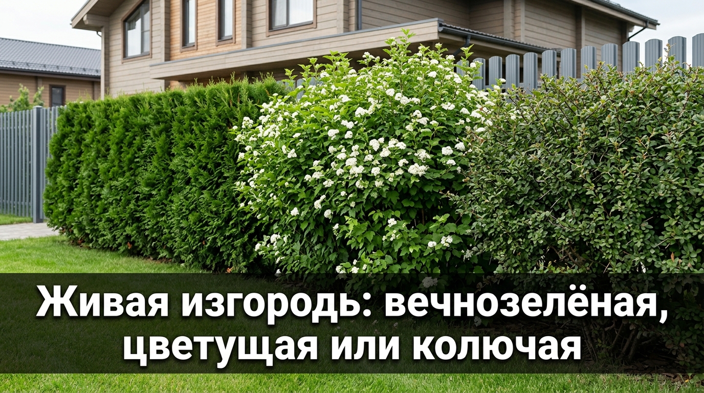 Живая изгородь: вечнозелёная, цветущая или колючая — что выбрать