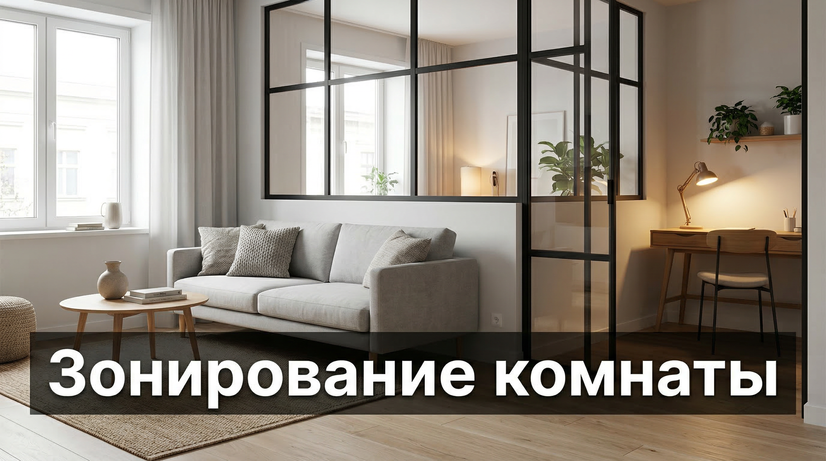 Зонирование комнаты — перегородки, свет, мебель и другие приёмы дизайна интерьера