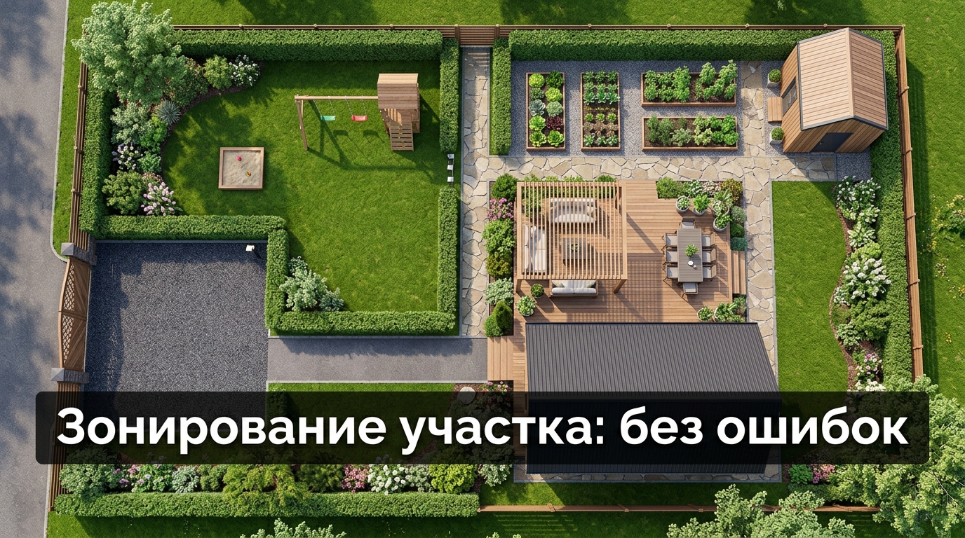Зонирование участка: на зоны отдыха, сад и огород без ошибок